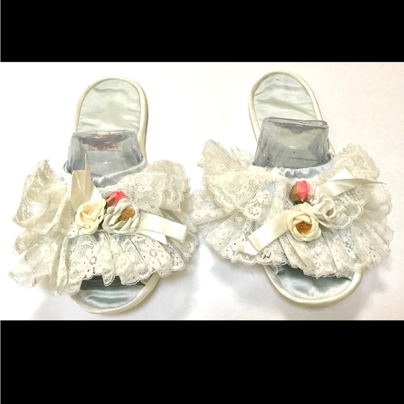 Vintage Bridal Slipper sz 7/8 - Picture 8 of 8